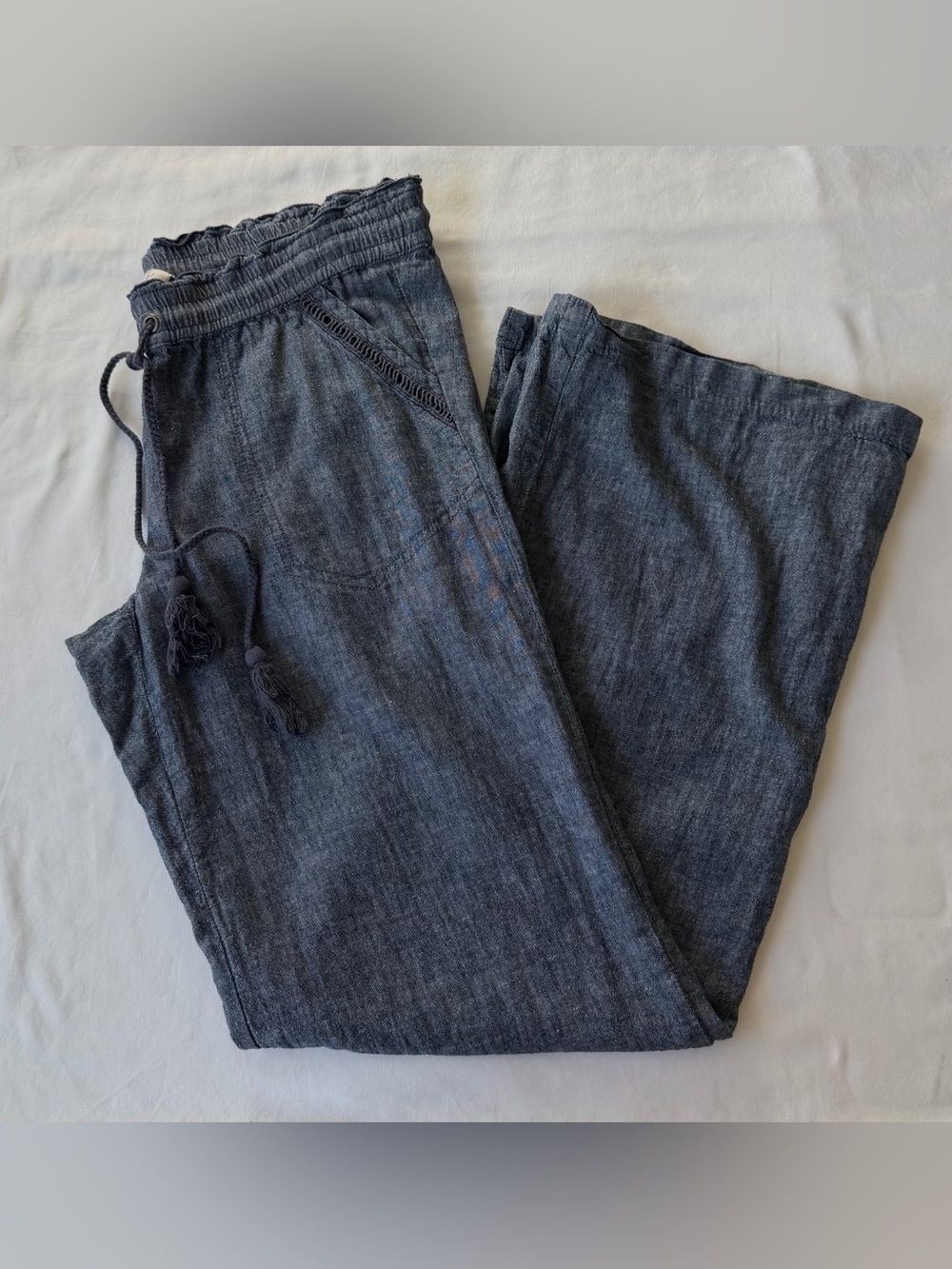 Rewind Denim Colored Linen Pants w/ Drawstring Women’s Size Small - Picture 1 of 11